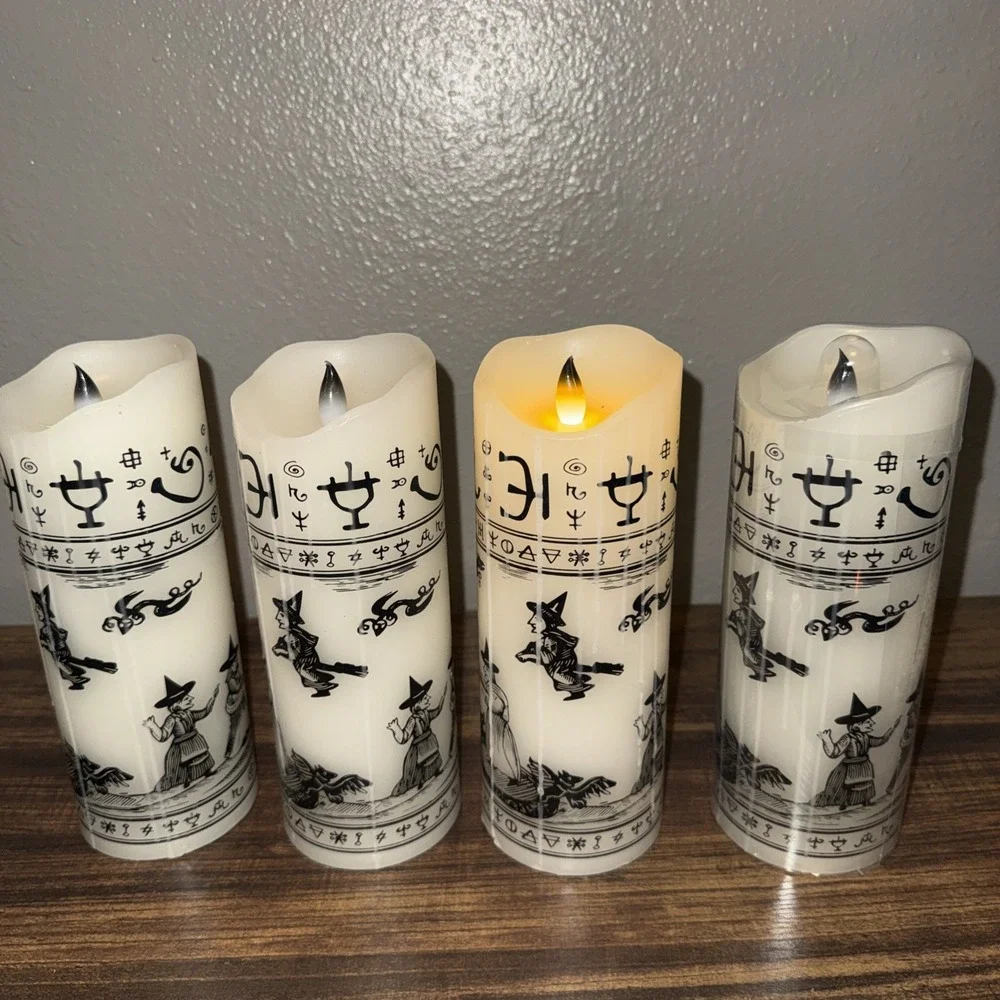 LED Black Flame Candle, 8